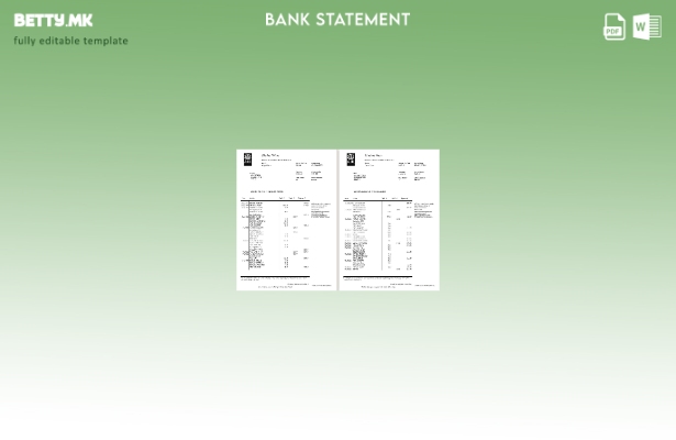 Модерен стил на Ирска AIB за изводи од банкарски шаблон за страници со зборови